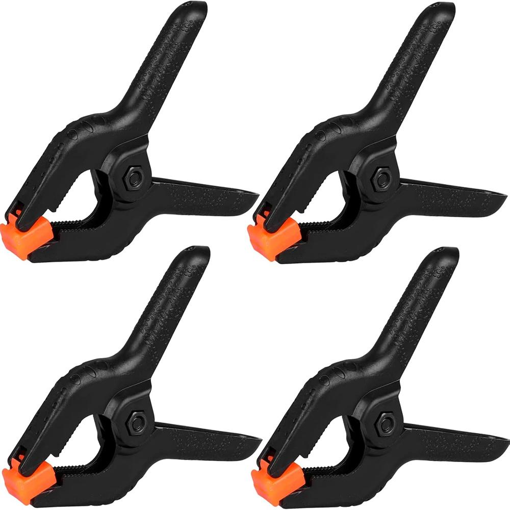 Spring Clamps Heavy Duty For Woodworking, Backdrop Clips, Balloon Arch 3in Plastic Small Clamps Photography Studio Carpenter