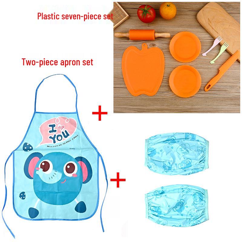 Safe Plastic Fruit Knife & Cutting Board Set for Kids