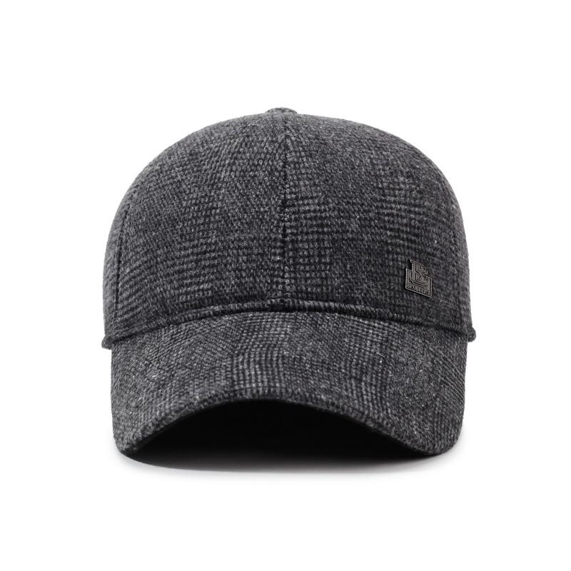 Winter Middle-Aged and Elderly Hat Men's Outdoor Baseball Cap Father Velvet Thick Cold-Proof Warm Ear Protection Cotton Cap