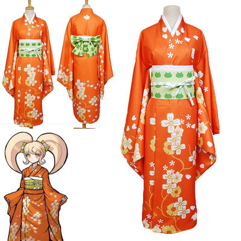 Exquisite Danganronpa 2 Hiyoko Saionji Cosplay Costume Kimono Halloween Fullset