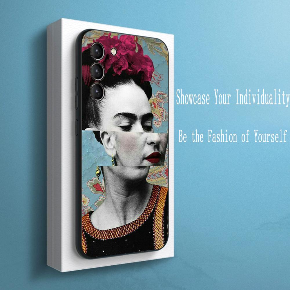 Painting F-ridaS Kahlo-s art pattern Phone Case For Samsung Galaxy S26 S25 S24 S23 S22 S21 Plus Ultra Note20 Soft Black