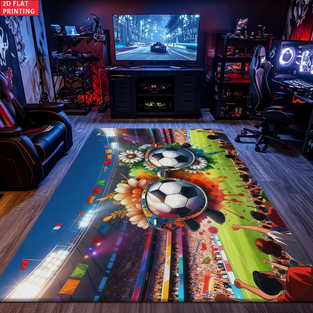 Football Stadium print Large Room Carpet Non Slip Cartoon Kids Bedroom Living Room Floor Mat Home Decor Children's Play Carpet