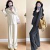 Maternity Clothes Spring and Autumn Half-open Chain Hooded Large Size Belly Cover Does Not Show Tide Sweater