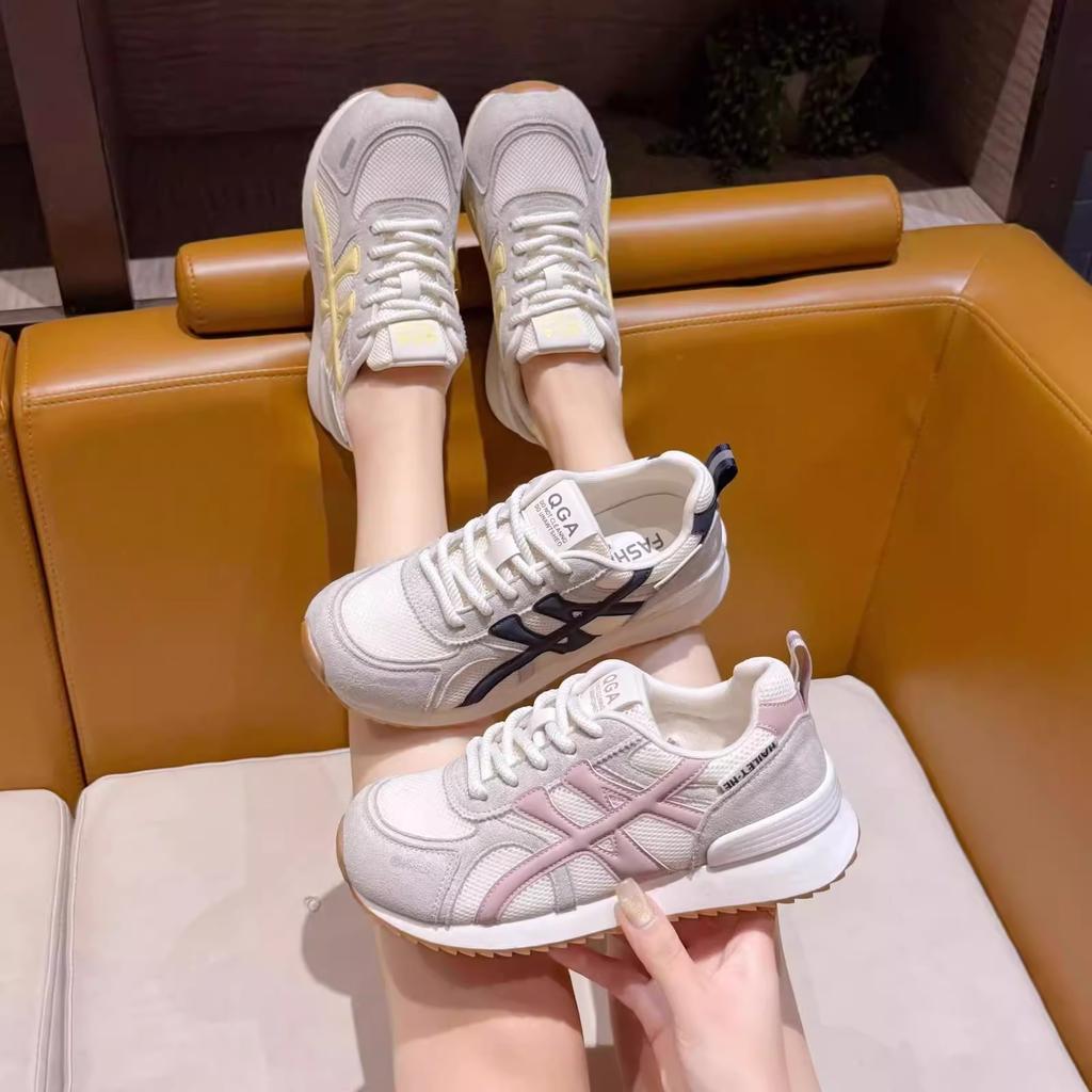 2025 New Mesh Breathable Sports Shoes Women's Shoes Summer Little White Mesh Shoes Lightweight Soft Sole Forrest Gump Training Casual Shoes