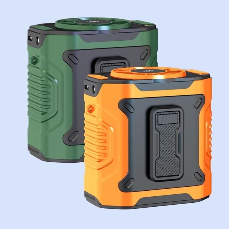 Portable Handsfree Waist Clip Fan With Rechargeable Battery And Builts In LED Light For Outdoor Activity