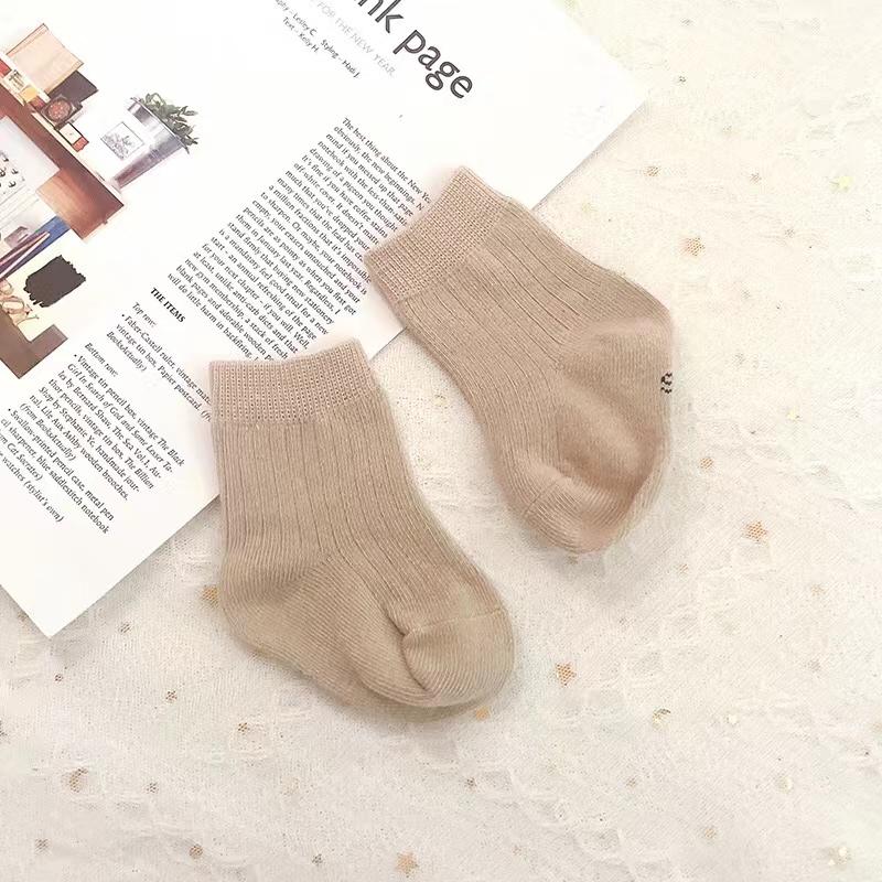 Candy Color Baby Socks Soft Cotton Kids Boy Girl Breathable Middle Tube Socks Toddler Infant Casual Elastic Socks