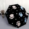 1pc Paw Prints Umbrella with 8 Iron Ribs and a Plastic Handle, Automatic Opening and Closing, and Daily Use.1071