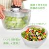 CLEAN HOUSE Vegetable Drainer/Salad Spinner, Dishwasher Safe, Push-Type, Colander/Bowl, Kitchen Utensil (Clear, 6.2L)