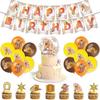 20People Horse Birthday Decorations Disposable Tableware Set Paper Plates Banner Tablecloth Balloon Kids Party Supplies