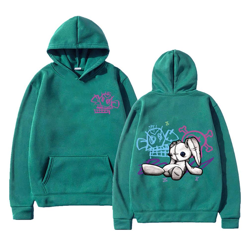Arcane Jinx Hoodie Fashion Men Harajuku Anime Rabbit Monkey Hoodies Unisex Funny Cute Cartoon Bunny Pullovers Sweatshirts Hoodys