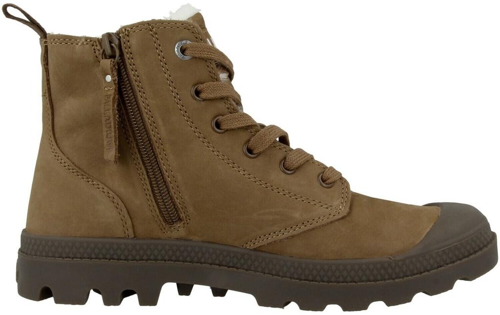 Ботинки Palladium Pampa HI ZIP WL на подкладке коричневые 0598