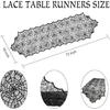 Halloween Decorations Table Runner - Black Lace Spider Web Table Runners for Halloween Table Decor, 18 X 72 Inch Halloweens Lace Table Runner for