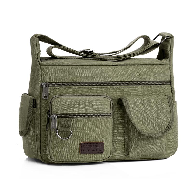 Men Canvas Shoulder Bags Casual Tote Travel Men's Crossbody Bag Luxury Messenger Bags Fashion High Quality Handbag
