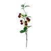 Red Berry Raspberry Artificial Plant DIY Green Leaves Faux Fruit Floral Arrangement Accessories Artificial Raspberry Branches