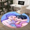 1pc Anime Design Round Carpet - Office Chair Mat with Cute Dog Print, Non-Slip Rug for Home Decor