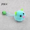Soft Cat Toy Mouse Plush Ball, Fluffy Ball with Bell, Kitten Bell Teething for Indoor Cats Boredom Relief Interactive Play Macaron Color