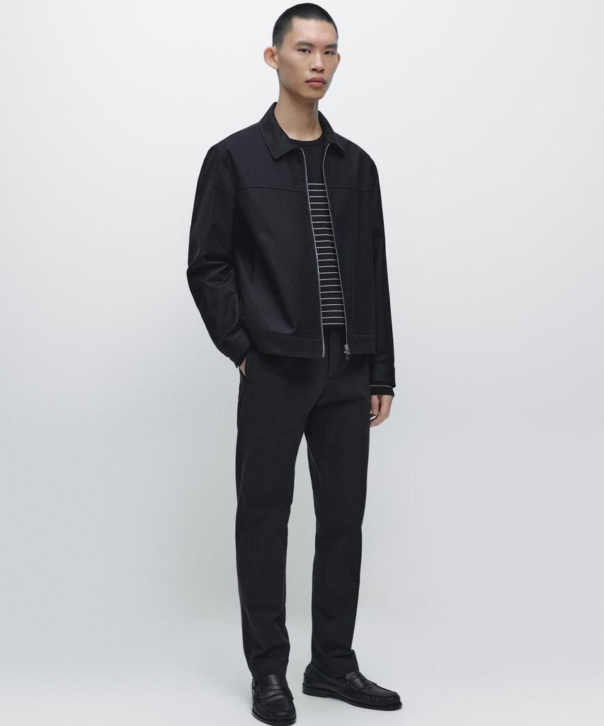 Masimodutti Cotton Blend Slim Fit Pants