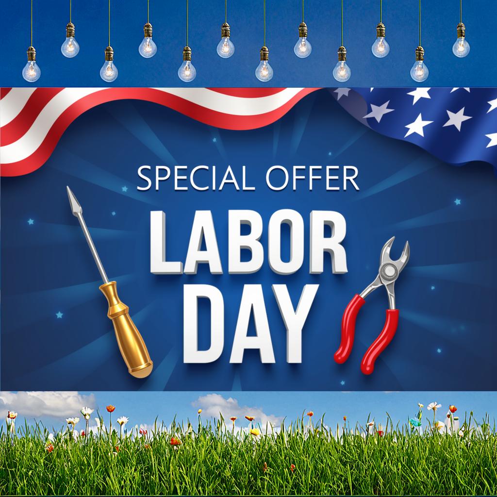 Special Offer Banner Tool Graphics Outdoor Banner Weather Resistant Party Banner for Holiday Celebration Labor Day Celebration