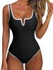 Sexy Damen Einteiler Bikini Badeanzug Unifarben - Heißer Verkauf für 2026