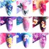 Folii pentru unghii Autocolante de transfer Decalcomanii Floare holografică Nail Art Starry Paper DIY