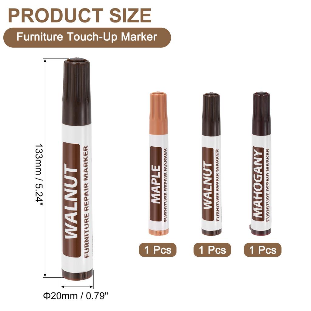 2-12Pcs Furniture Repair Pens Touch Up Filler Sticks Oil Based Paint Markers Wood Floors Scratches Patch Paint Pen and Crayons