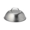 Stainless Steel Oven Squeegee Cover 6/9inch with Handle Steak Pot Lids Cover Arched Round Barbecue Tools Cheese Melting Dome