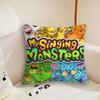 Game My Singing Monsters Cushion Cover Cushion Room Bedroom Headboard Sofa Living Backrest Nap Time Pillow Case