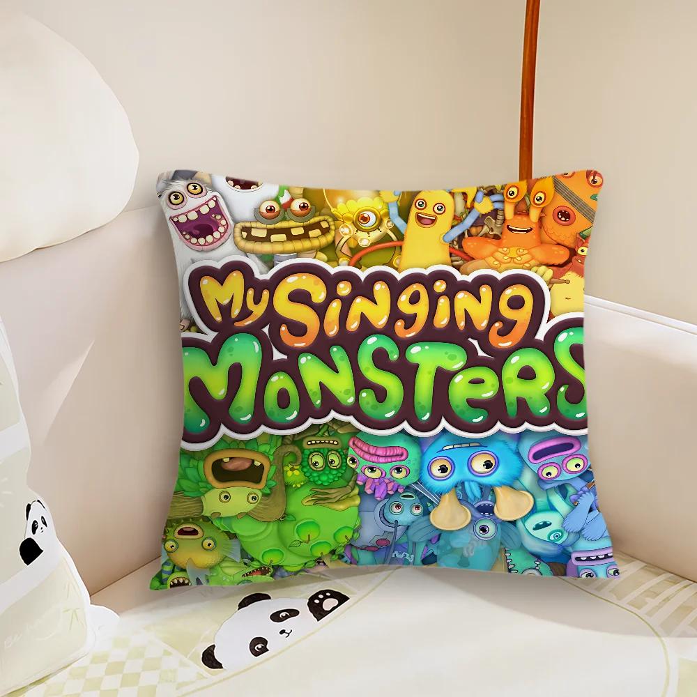 Game My Singing Monsters Cushion Cover Cushion Room Bedroom Headboard Sofa Living Backrest Nap Time Pillow Case