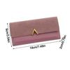 Fashion Accessory PU Wallet Card Holder Tri-Fold Moneybags Multi-card Slot Hasp Closure Long Purses Women