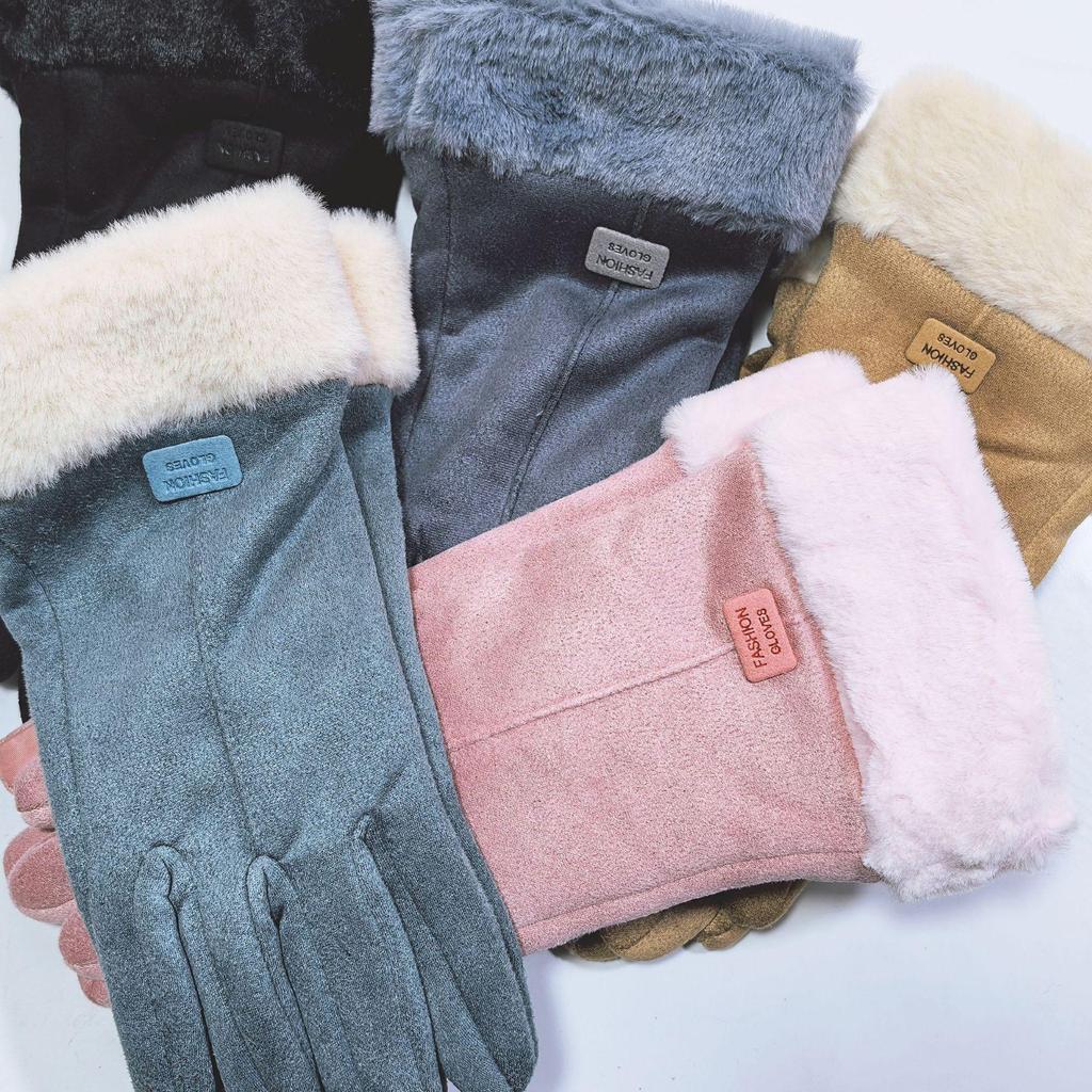 Women's Suede Touchscreen Gloves: Warm, Exclusive for Outdoor Cycling & Driving