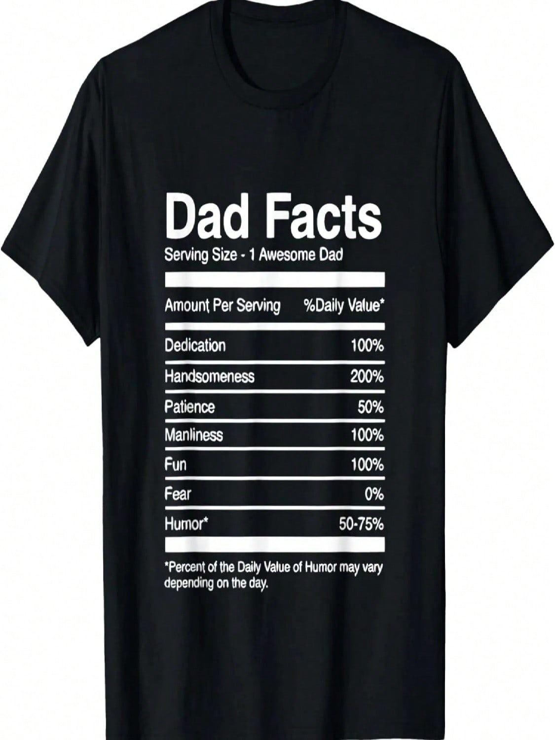 Funny Dad Nutritional Facts Gift From Kids, Dad Joke Graphic T-Shirt S разноцветный