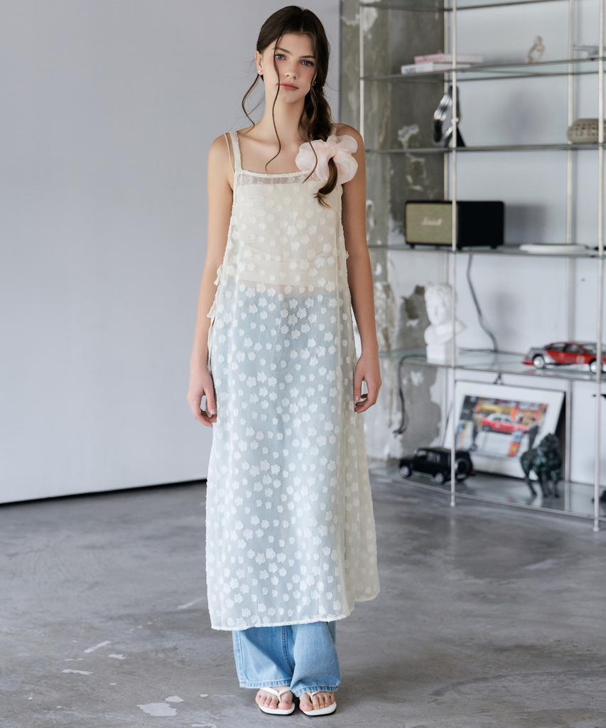 HYFVE Summer Flower See-Through Layered Sleeveless Dress