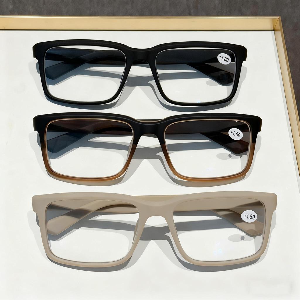 Retro Square Full Frame Presbyopia Glasses Versatile Protect Eyes Blue Light Blocking Eyeglasses Comfortable Design +1.0 To +4.0