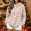 Women's Casual Christmas Print Flannel Top with Pockets for Holiday Party Outfits