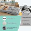 Portable Human Dog Bed Washable Large Size Non Slip Bottom Comfortable Plush Giant Size Dog Bed with Blanket and Pocket for Home