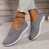 Breathable Slip-On Flat Casual Shoes ,Knitted Sports Sneakers, Women Shoes