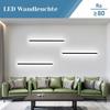 Kinkiet LED - NETTLIFE - 2x100 cm - Czarny - Metal - 32W - Zimna biel