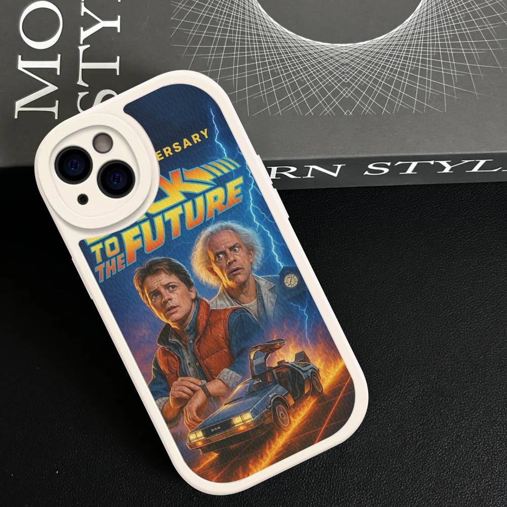 Back To The Future Phone Case For IPhone 16 15 14 13 12 11 Pro Max Plus Leather Cover