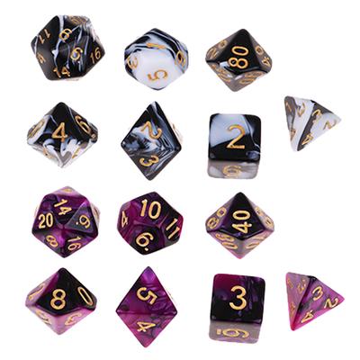 14Pcs Polyhedral Dice Board Game Toy Gift for Dungeons /& Dragons