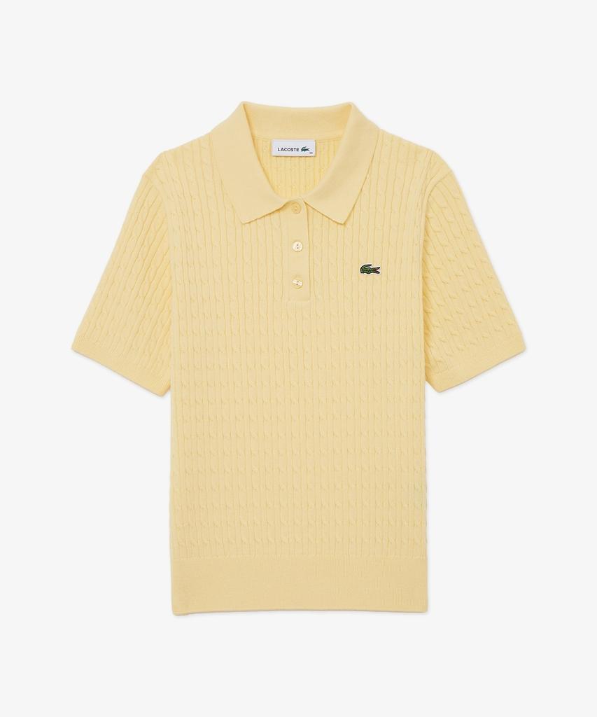 LACOSTE Women'S Cable Sweater Polo Shirt Pf607E-56G 107