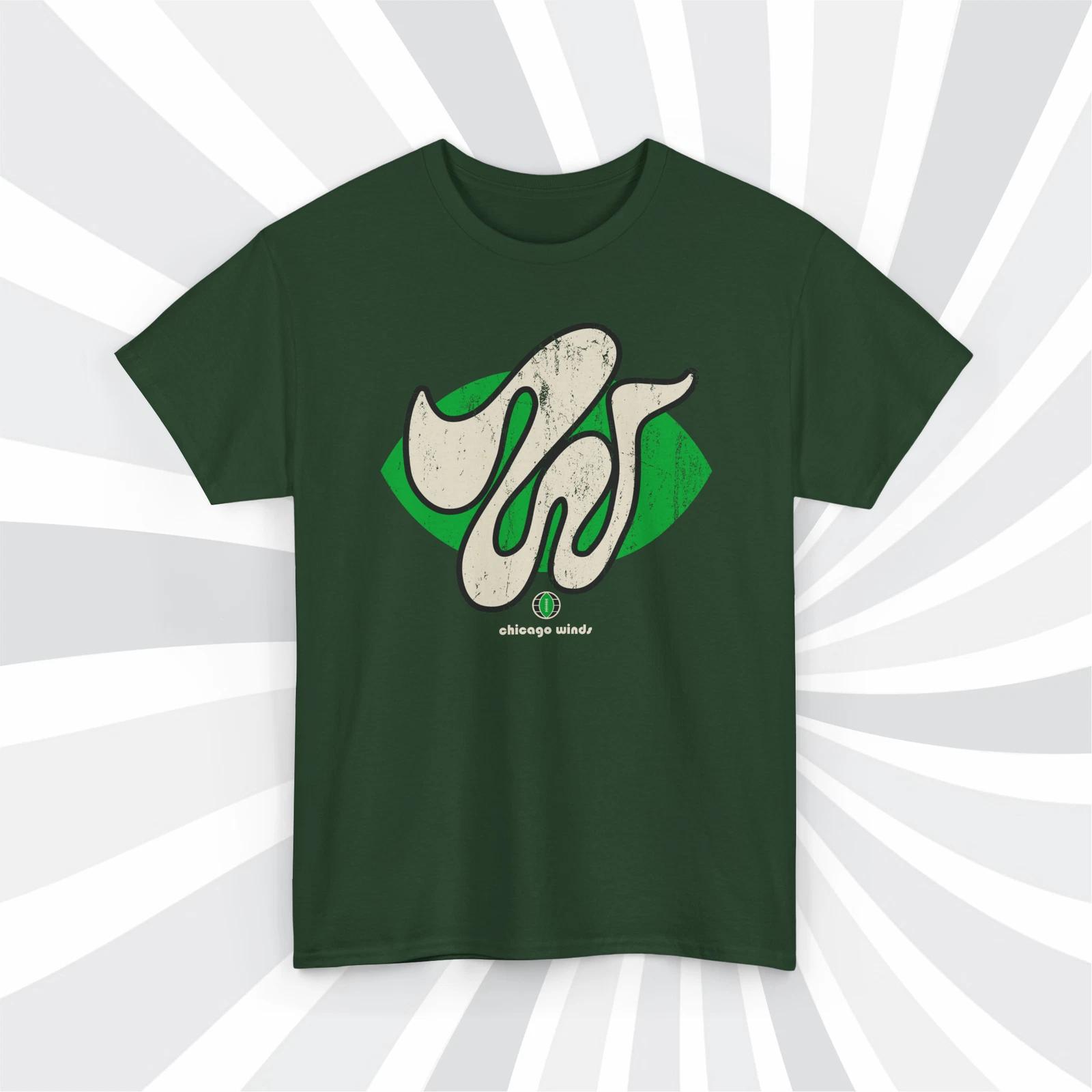 Chicago Winds 1975 WFL Football Grunge Logo T shirt M