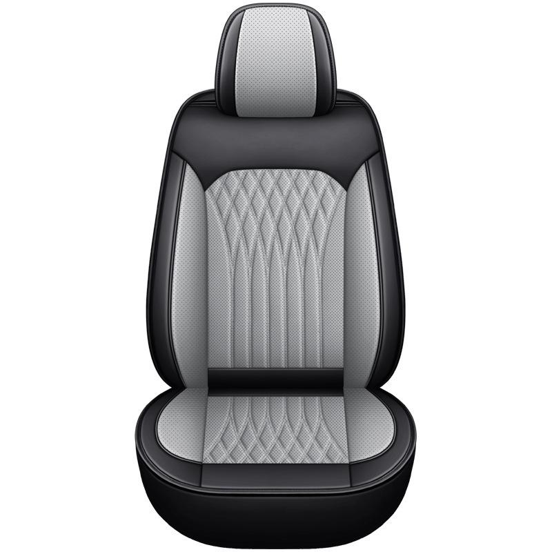 

Новый Роскошный Универсальный Чехол для Автосиденья Полный Комплект ПУ Кожа 1 Сиденье Подушка Переднего Сиденья 1PC серый