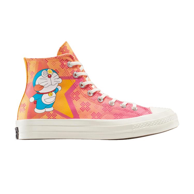 

Converse Doraemon x Chuck 70 High Habanero Gold Flamingo Unisex Sneakers Orange A15790C 36