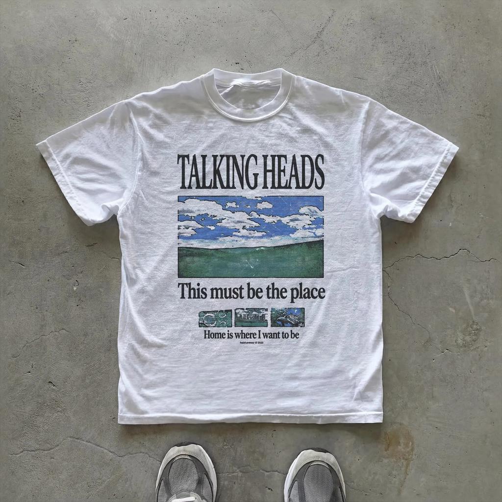 Fashion Pattern Tshirt 100 Cotton Highquality Simple Comfortable And Loosefitting Tshirt