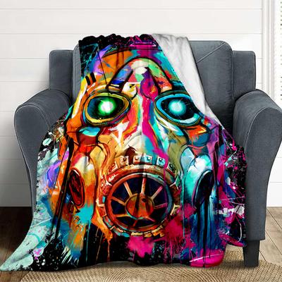 Gas Mask Flannel Blanket Throw Blanket Soft Warm Sofa Bed Camping Car Home Decor Unique Christmas Gift C930396