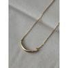 Used Ete K10YG Layer Crescent Moon Necklace Ete Necklace 10K Gold Simple