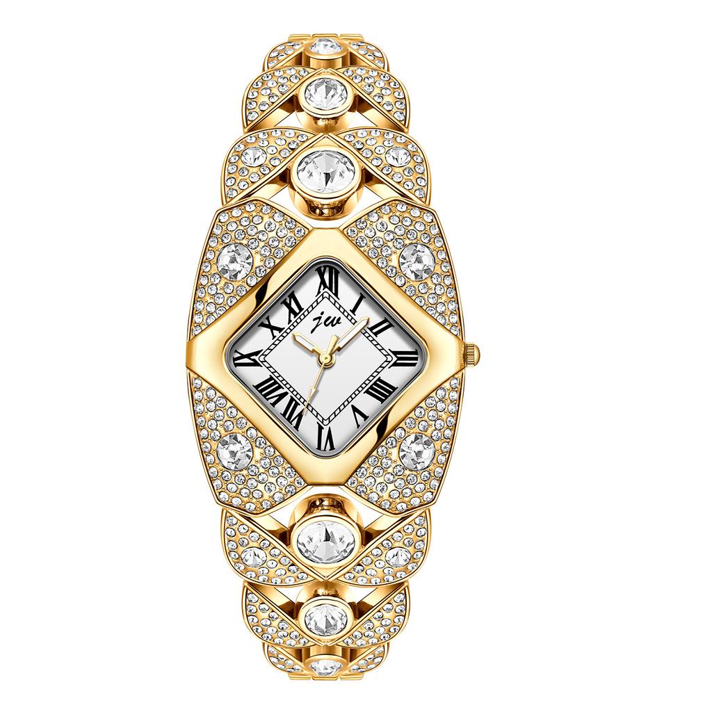 Light luxury full diamond high-end bracelet women's watch niche high-end retro bracelet quartz watch