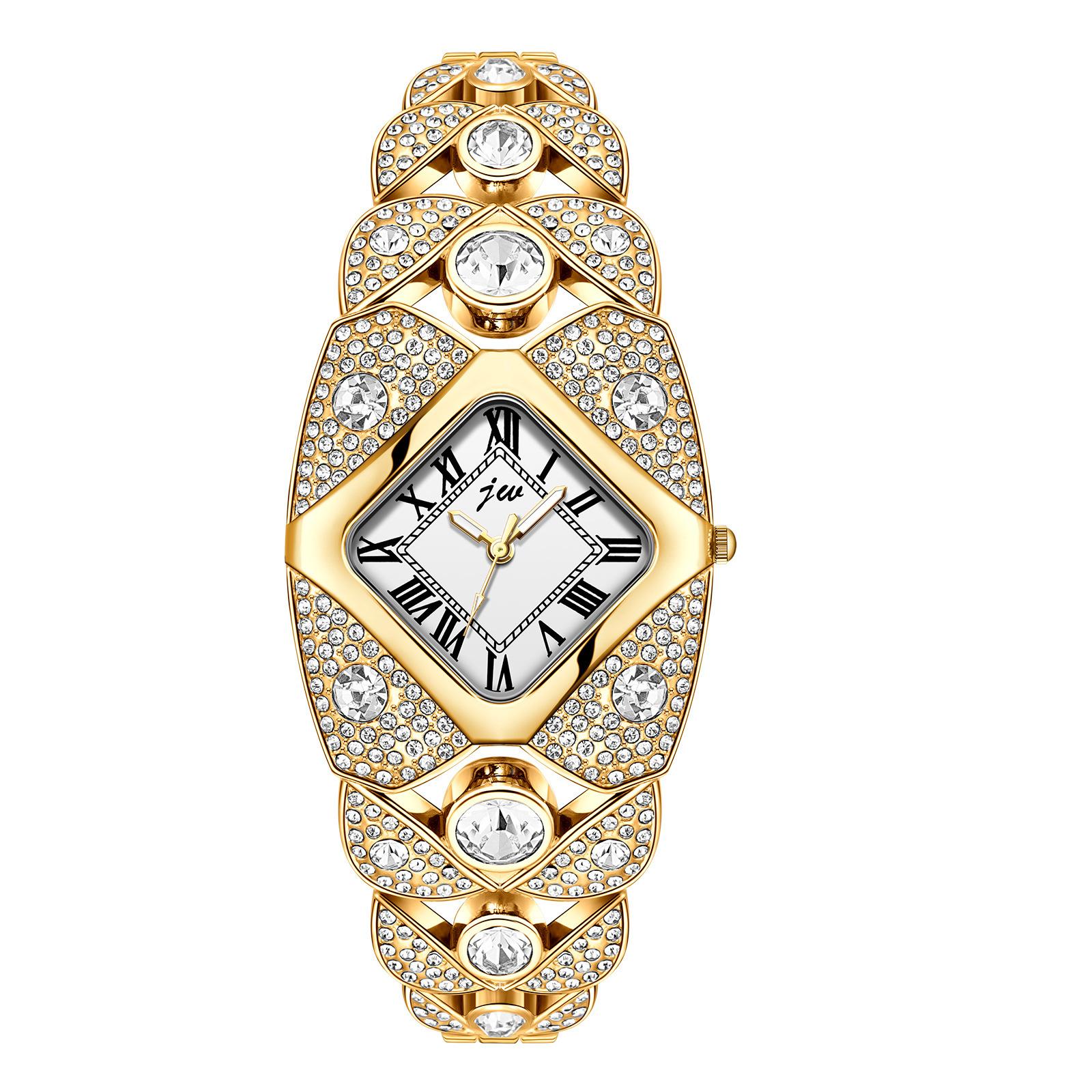 Light luxury full diamond high-end bracelet women s watch niche high-end retro bracelet quartz watch