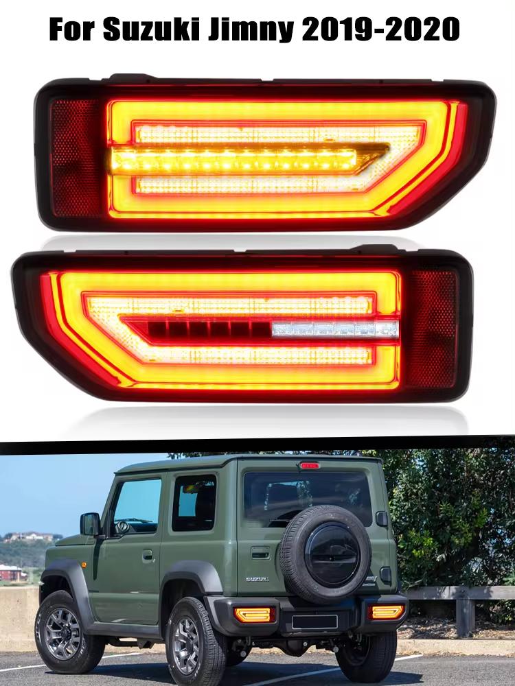 Car LED Reflector Tail Lights For Suzuki JIMNY 2019 2020 Rear Reserving Brake Lamps Turn Signal Indicatior Taillight  Car Parts