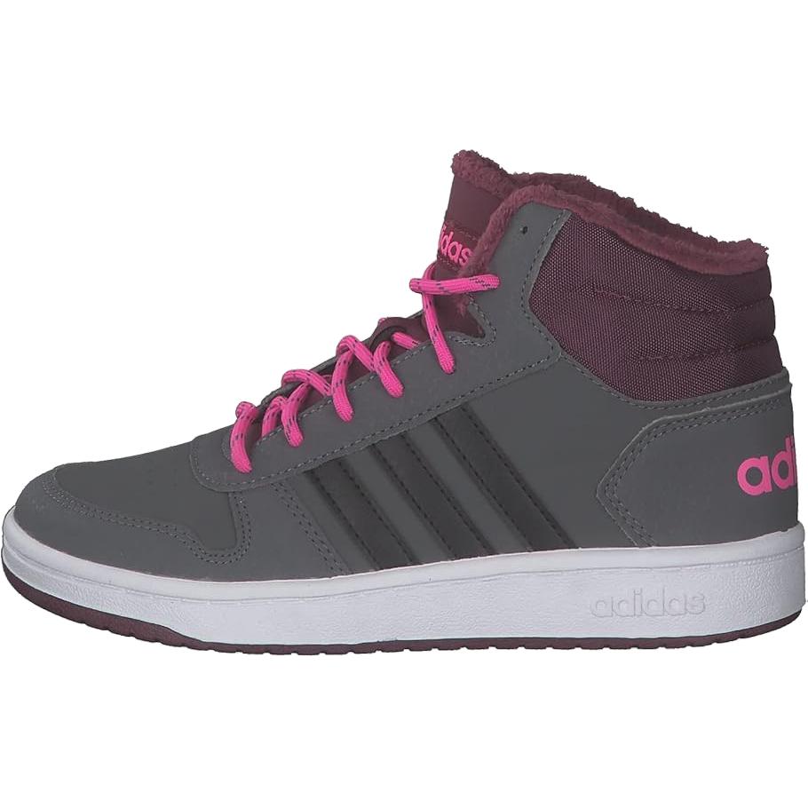 

Adidas Neo Hoops 2.0 Abrasion Resistant Mid top Children s Basketball Shoes Cool Gray Kids GZ7796 38